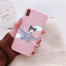 Kuromi Candy Pink Soft Silicone TPU Phone Cover Kuromi Candy Pink Soft Silicone TPU Phone Cover