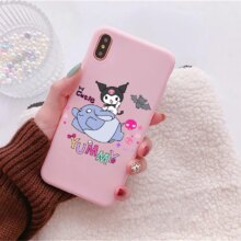 Kuromi Candy Pink Soft Silicone TPU Phone Cover Kuromi Candy Pink Soft Silicone TPU Phone Cover