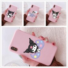 Kuromi Candy Pink Soft Silicone TPU Phone Cover Kuromi Candy Pink Soft Silicone TPU Phone Cover