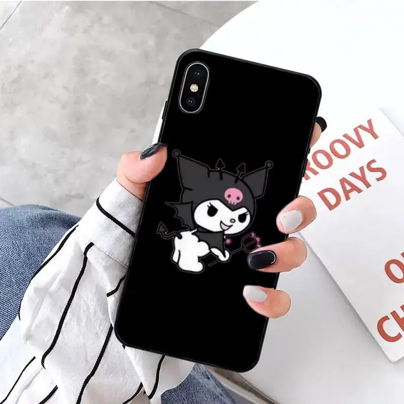 Kuromi Black Turban TPU Soft Phone Case
