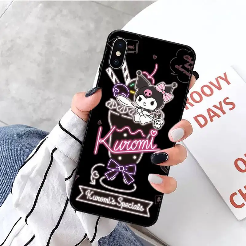 Kuromi Black Turban TPU Soft Phone Case