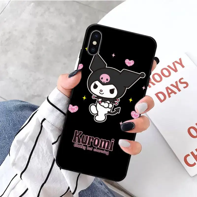 Kuromi Black Turban TPU Soft Phone Case