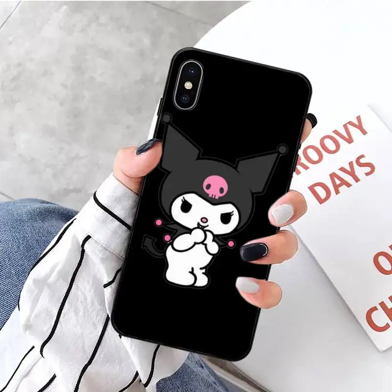 Kuromi Black Turban TPU Soft Phone Case