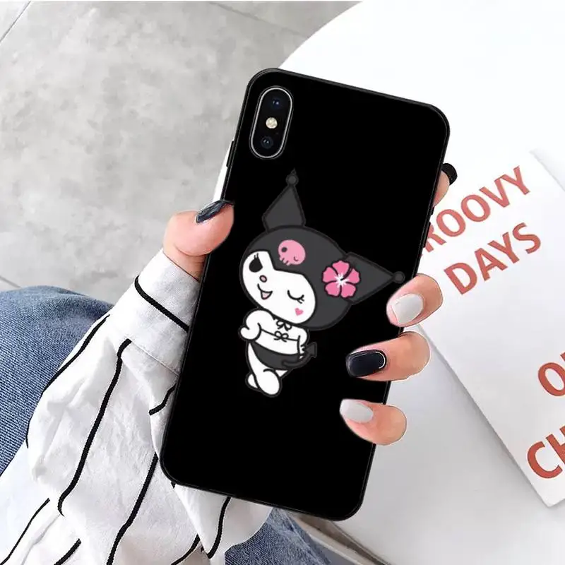 Kuromi Black Turban TPU Soft Phone Case