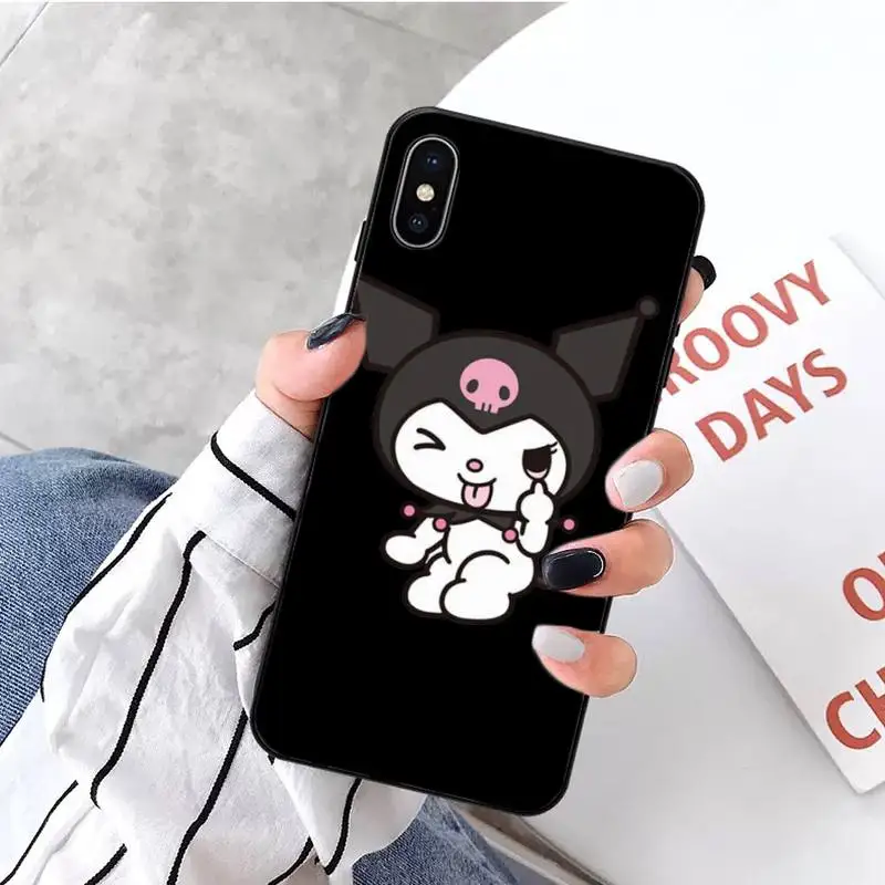 Kuromi Black Turban TPU Soft Phone Case