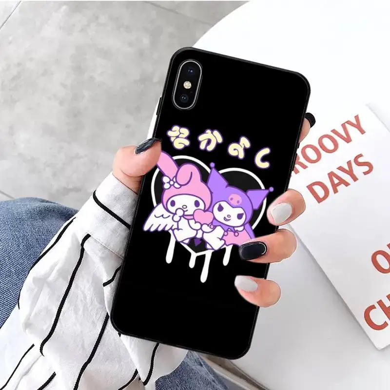 Kuromi Black Turban TPU Soft Phone Case