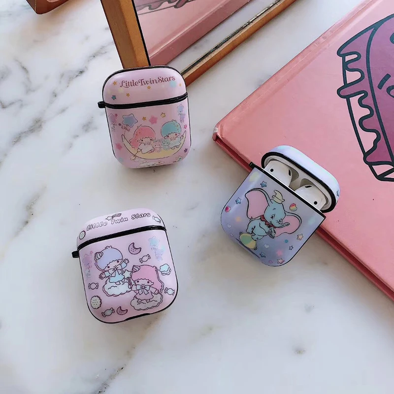 Little Twin Star Painted Soft Silicone Wireless Earphone Charging Box