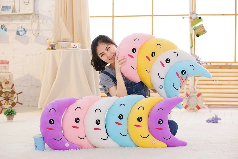 Star Moon Colorful Luminous Glowing LED Light Cushion