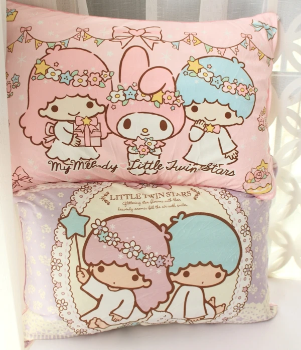 Little Twin Star Cartoon Soft Pillow Case Cover Little Twin Star Cartoon Soft Pillow Case Cover