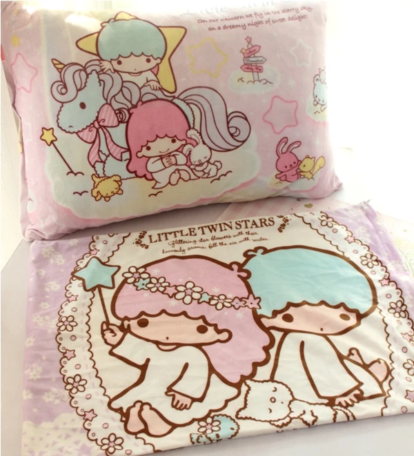 Little Twin Star Cartoon Soft Pillow Case Cover Little Twin Star Cartoon Soft Pillow Case Cover