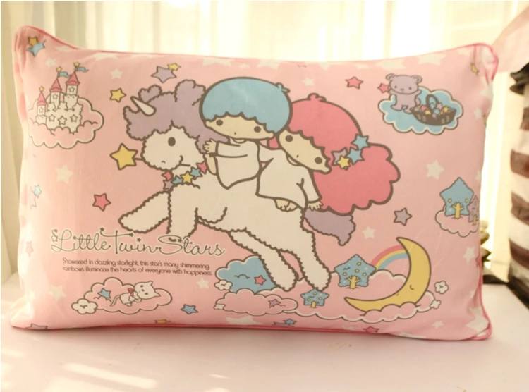 Little Twin Star Cartoon Soft Pillow Case Cover Little Twin Star Cartoon Soft Pillow Case Cover