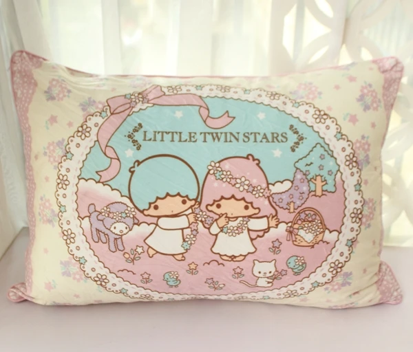 Little Twin Star Cartoon Soft Pillow Case Cover Little Twin Star Cartoon Soft Pillow Case Cover