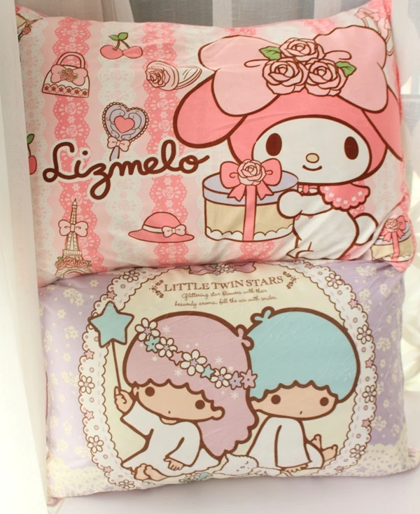 Little Twin Star Cartoon Soft Pillow Case Cover Little Twin Star Cartoon Soft Pillow Case Cover