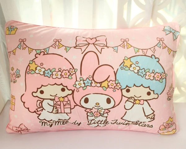 Little Twin Star Cartoon Soft Pillow Case Cover Little Twin Star Cartoon Soft Pillow Case Cover