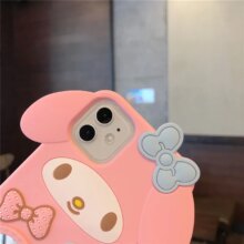 My Melody Cat 3D Cartoon Soft Silicone Mirror Case With Lanyard My Melody Cat 3D Cartoon Soft Silicone Mirror Case With Lanyard