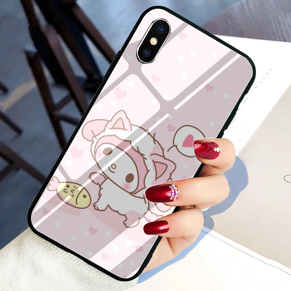 My Melody Cartoon Tempered Glass Phone Case