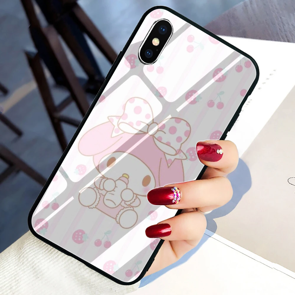 My Melody Cartoon Tempered Glass Phone Case