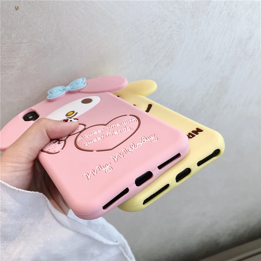 Pom Purin Cinnamoroll Dog My Melody 3D Cartoon Phone Case