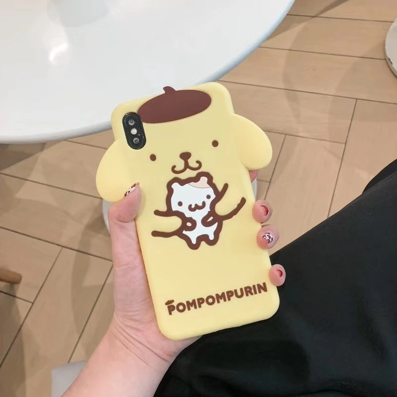 Pom Purin Cinnamoroll Dog My Melody 3D Cartoon Phone Case