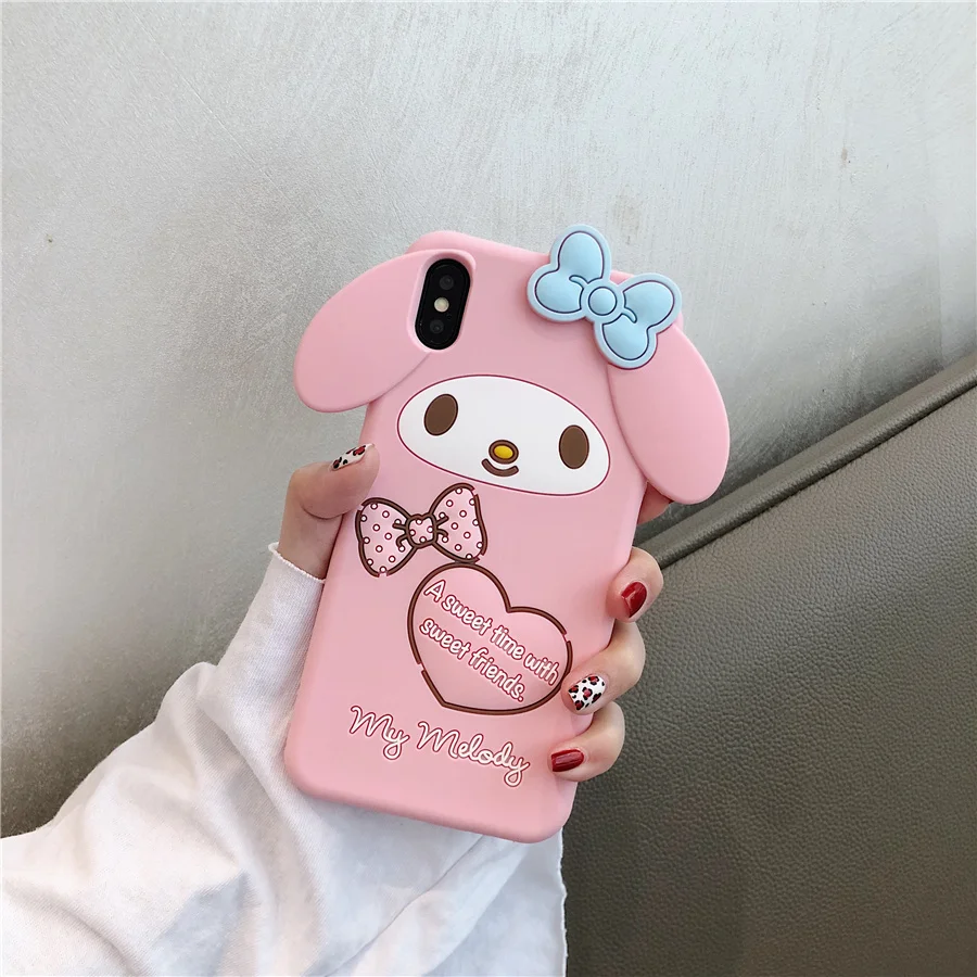 Pom Purin Cinnamoroll Dog My Melody 3D Cartoon Phone Case
