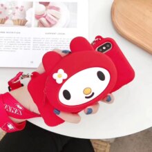 My Melody Cat 3D Cartoon Phone Case With Lanyard My Melody Cat 3D Cartoon Phone Case With Lanyard