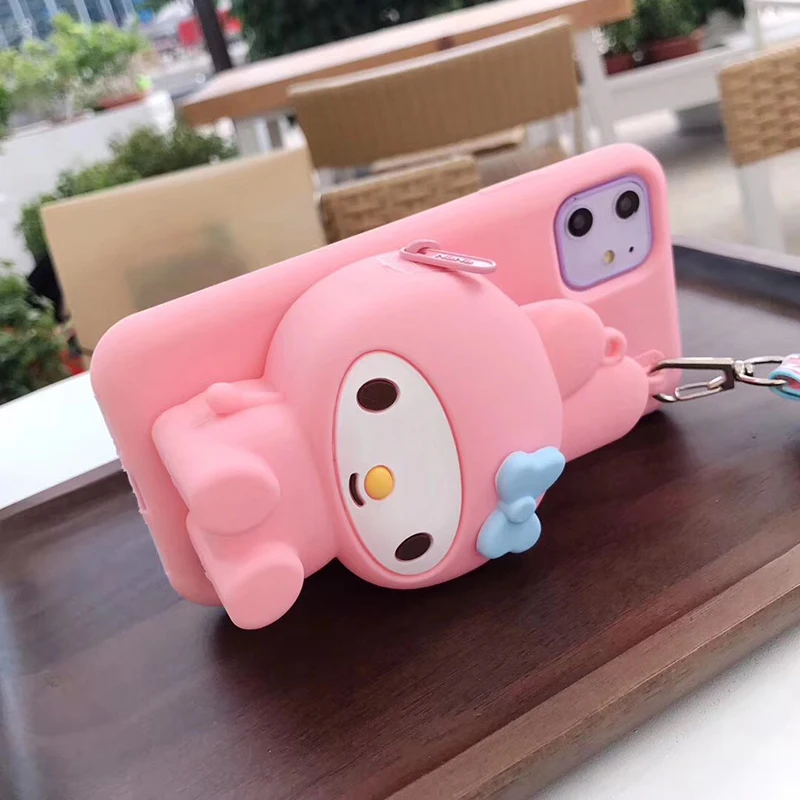 My Melody Cat 3D Cartoon Phone Case With Lanyard My Melody Cat 3D Cartoon Phone Case With Lanyard