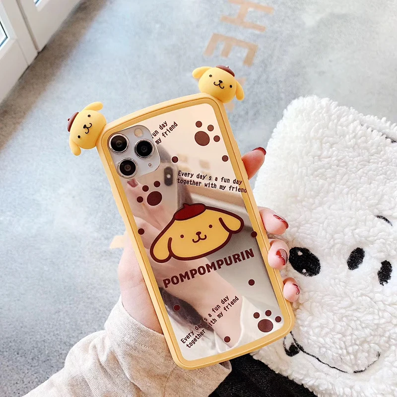 Cinnamoroll Dog 3D Cartoon Shiny Mirror Hard Plastic Phone Cover Cinnamoroll Dog 3D Cartoon Shiny Mirror Hard Plastic Phone Cover