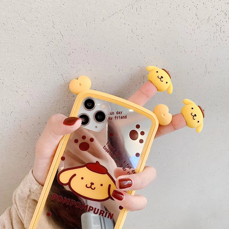 Cinnamoroll Dog 3D Cartoon Shiny Mirror Hard Plastic Phone Cover Cinnamoroll Dog 3D Cartoon Shiny Mirror Hard Plastic Phone Cover