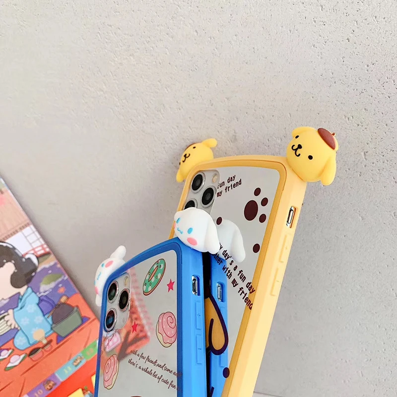 Cinnamoroll Dog 3D Cartoon Shiny Mirror Hard Plastic Phone Cover Cinnamoroll Dog 3D Cartoon Shiny Mirror Hard Plastic Phone Cover