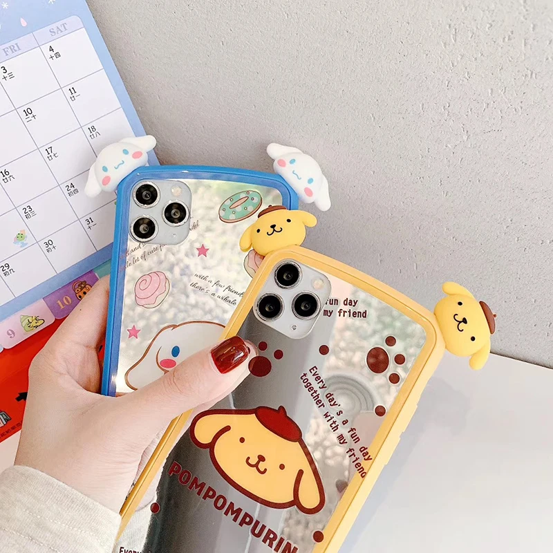 Cinnamoroll Dog 3D Cartoon Shiny Mirror Hard Plastic Phone Cover Cinnamoroll Dog 3D Cartoon Shiny Mirror Hard Plastic Phone Cover