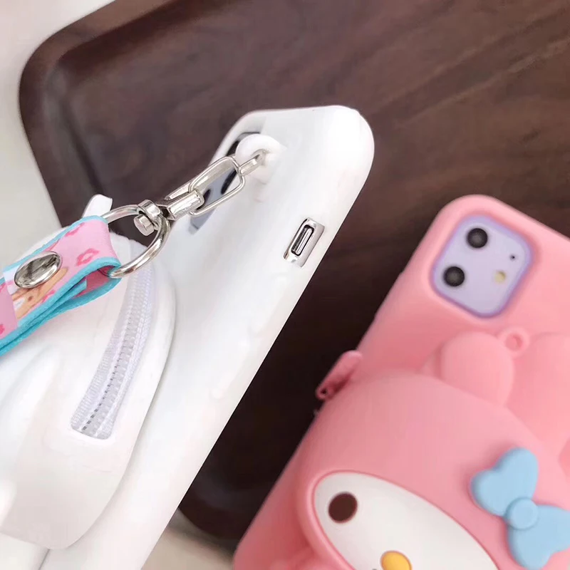 My Melody Cat 3D Cartoon Lanyard Soft Silicon Phone Case My Melody Cat 3D Cartoon Lanyard Soft Silicon Phone Case