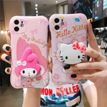 My Melody Kitty 3D Cartoon Grip Holder Phone Case For iPhone My Melody Kitty 3D Cartoon Grip Holder Phone Case For iPhone