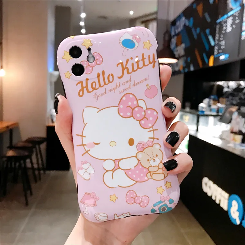 My Melody Kitty 3D Cartoon Grip Holder Phone Case For iPhone