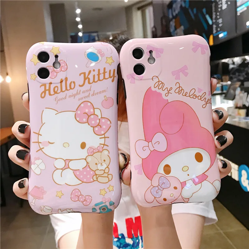 My Melody Kitty 3D Cartoon Grip Holder Phone Case For iPhone