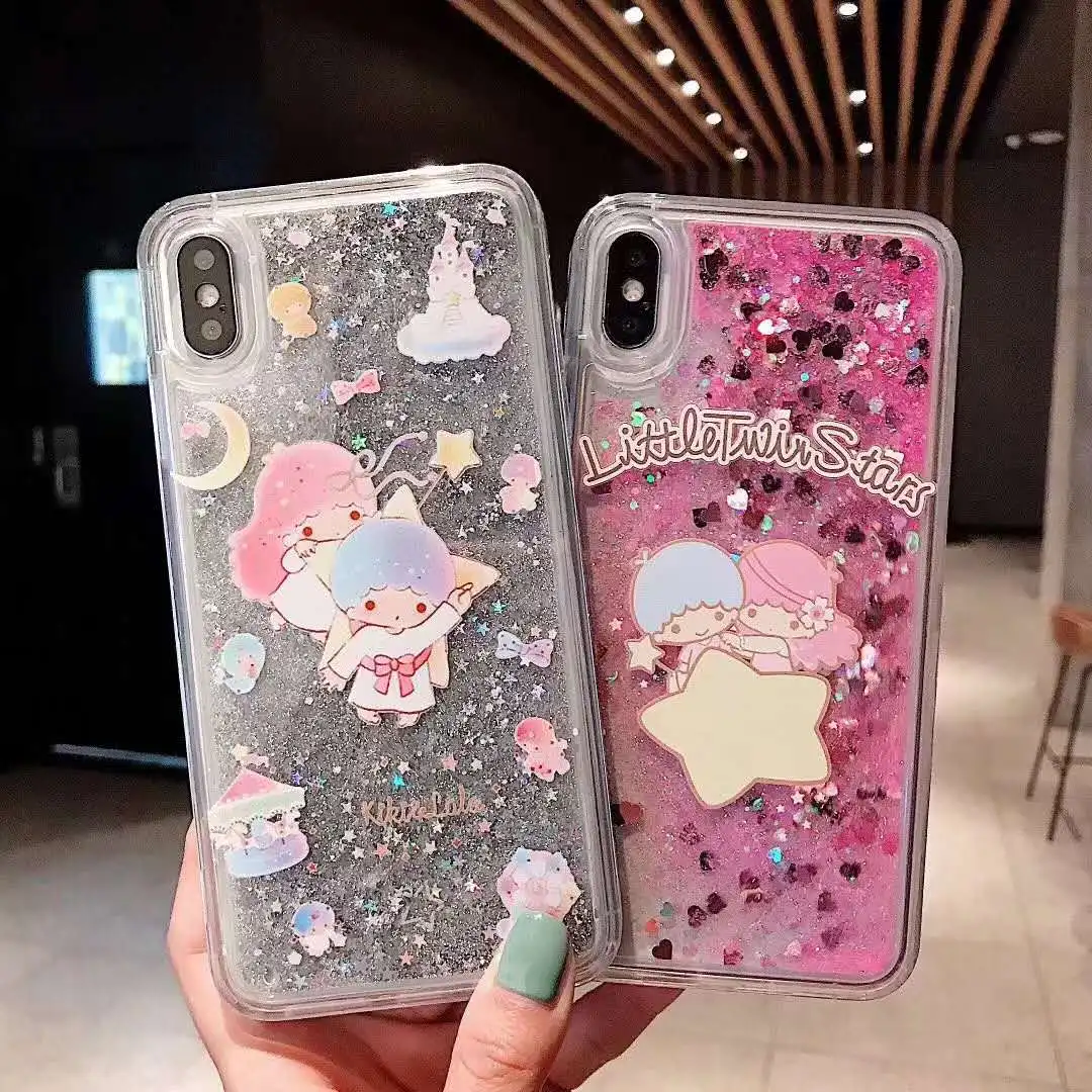 My Melody Little Twin Stars Quicksand Glitter Soft Phone Case My Melody Little Twin Stars Quicksand Glitter Soft Phone Case
