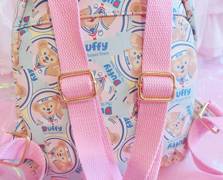 Cartoon Duffy Plush Bear School Bag For Girls