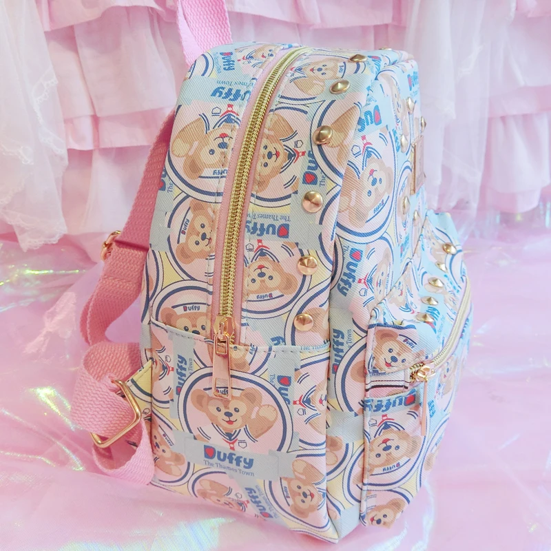 Cartoon Duffy Plush Bear School Bag For Girls