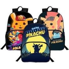 Detective Pikachu Cartoon Printed Student Bags Detective Pikachu Cartoon Printed Student Bags