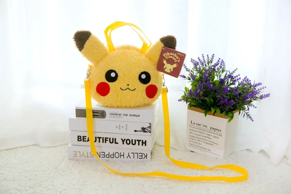 Kawaii Pokemon Pikachu Anime Stuffed Soft Crossbody Handbag