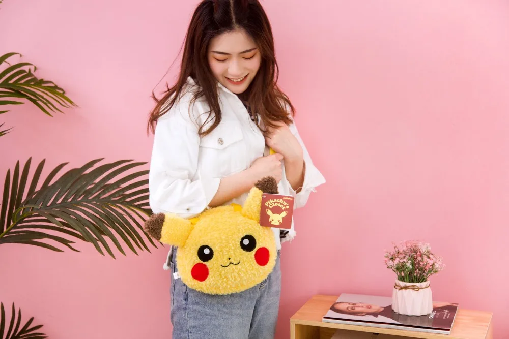 Kawaii Pokemon Pikachu Anime Stuffed Soft Crossbody Handbag