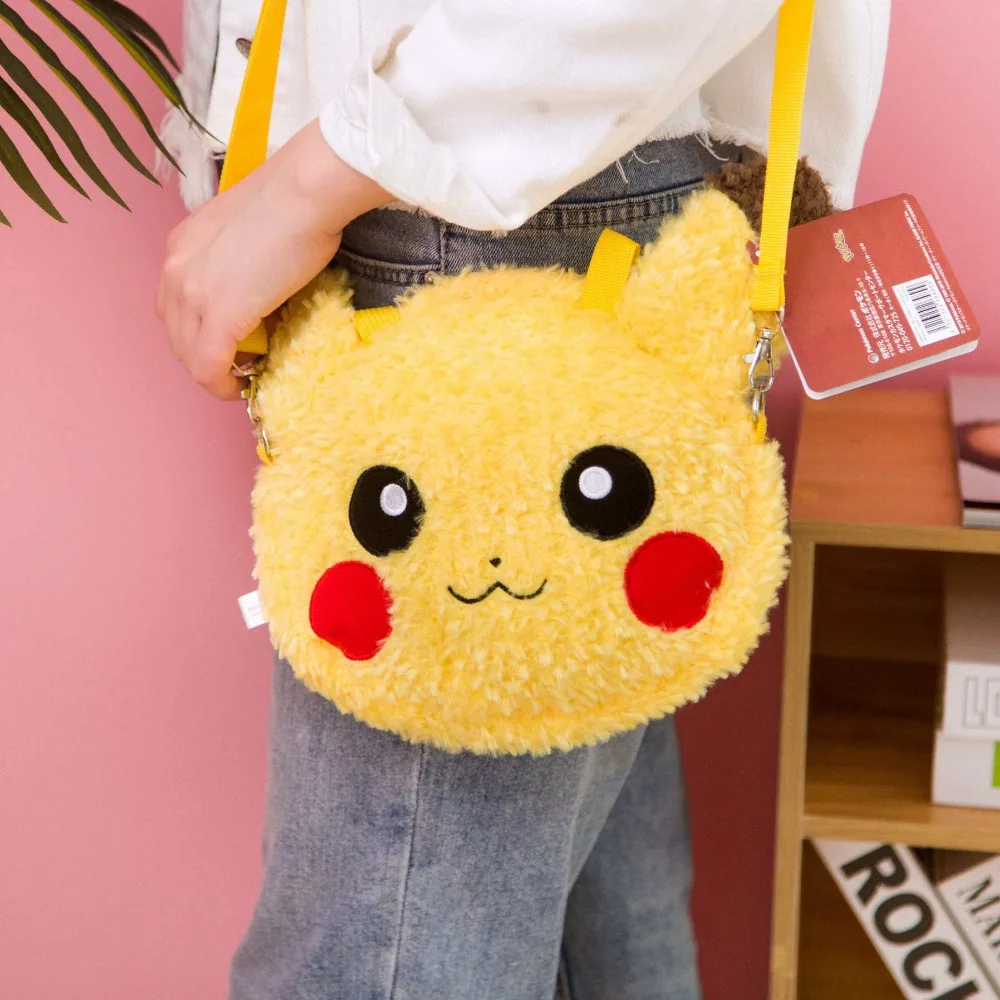 Kawaii Pokemon Pikachu Anime Stuffed Soft Crossbody Handbag