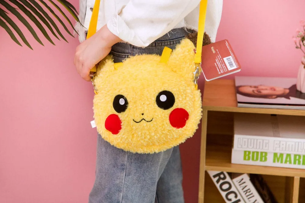 Kawaii Pokemon Pikachu Anime Stuffed Soft Crossbody Handbag