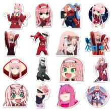 Darling In The Franxx Hiro Zero Two Anime Waterproof Stickers Darling In The Franxx Hiro Zero Two Anime Waterproof Stickers