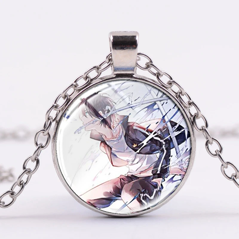 Noragami Aragoto Yukine Yato Hiyori Anime Glass Crystal Pendant Chain Necklaces