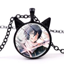 Noragami Aragoto Yukine Yato Hiyori Anime Black Cat Ear Shape Necklace Noragami Aragoto Yukine Yato Hiyori Anime Black Cat Ear Shape Necklace