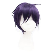 Anime Noragami Yato Dark Purple Short Wig For Men And Women Anime Noragami Yato Dark Purple Short Wig For Men And Women
