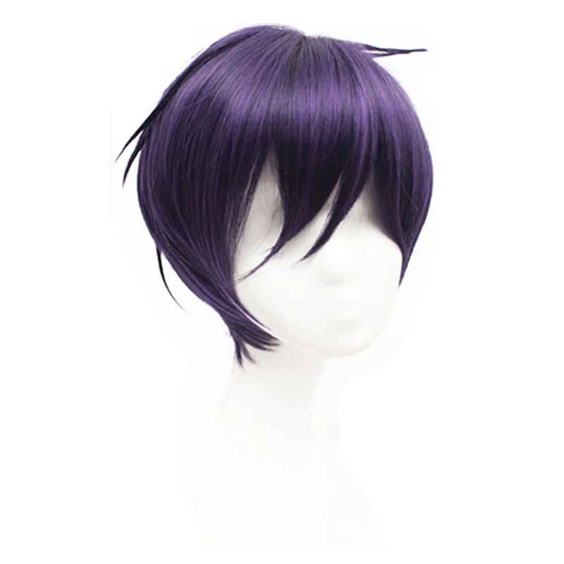 Anime Noragami Yato Dark Purple Short Wig For Men And Women