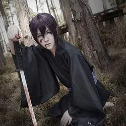 Anime Noragami Yato Black Kimono Yukata Costume