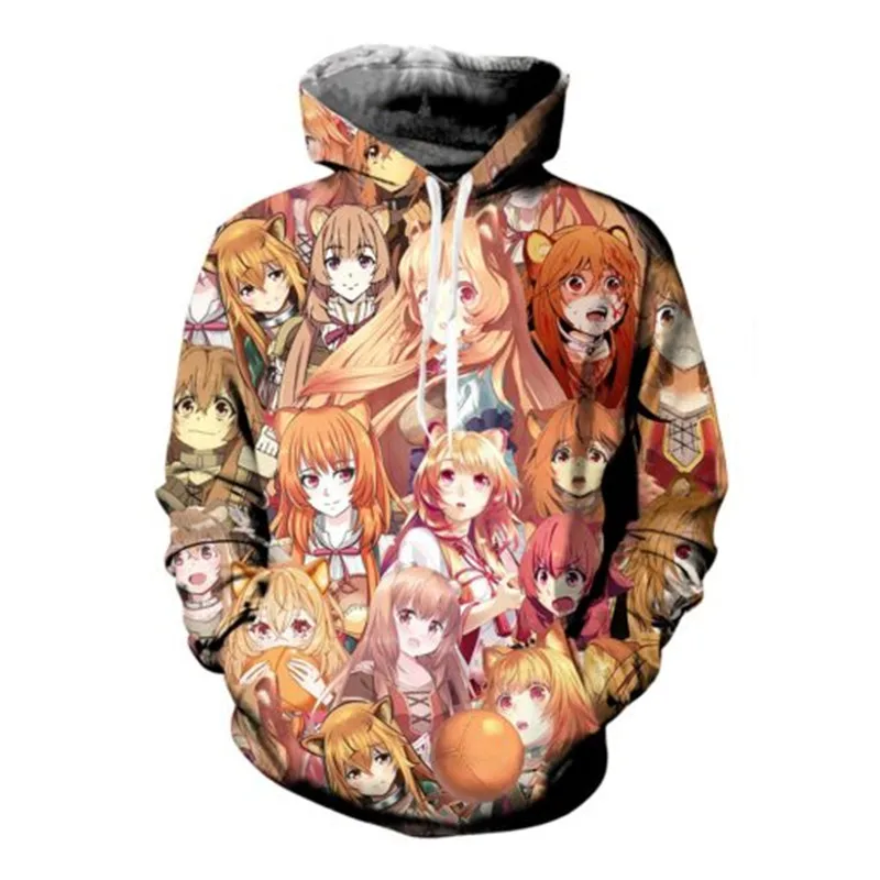 Anime Raphtalia 3D Cartoon Print Crewneck Hoodies