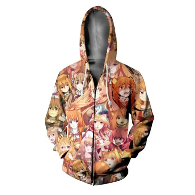 Anime Raphtalia 3D Cartoon Print Crewneck Hoodies